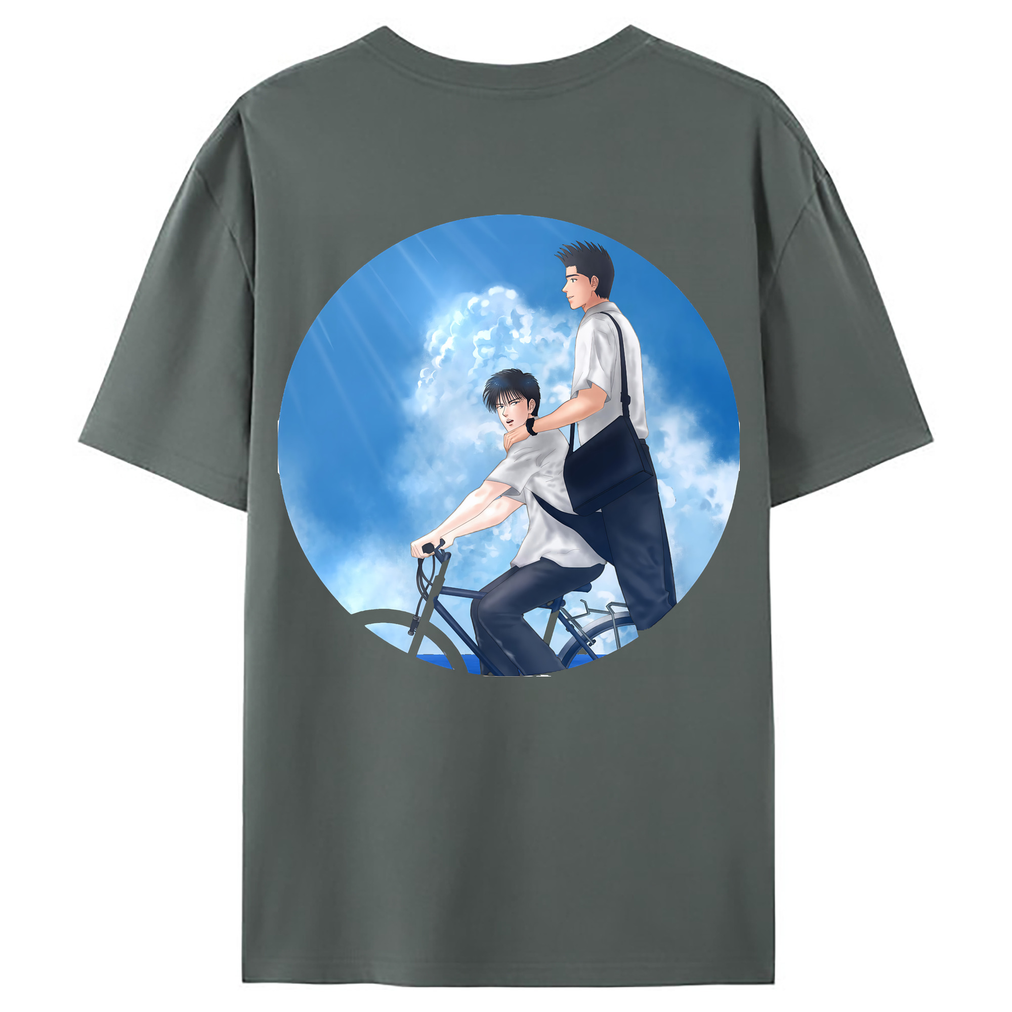 （画像用） SLAM DUNK／スラムダンク 綿100％ メンズ半袖Tシャツ（バックプリント） 通気性
